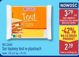Milsani Ser topiony tost w plastrach