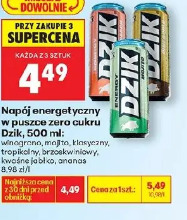 Dzik napój energetyczny w puszce zero cukru