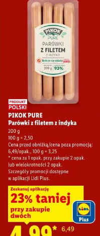 Pikok Pure Parówki z filetem z indyka