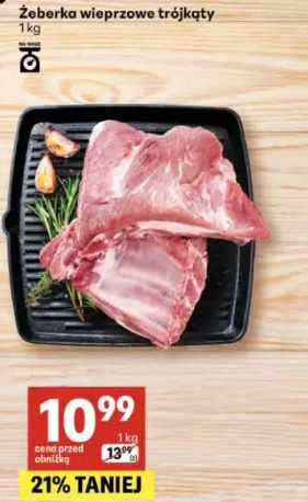 Żeberka wieprzowe trójkąty