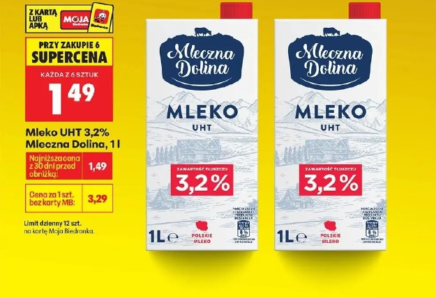 Mleko UHT 3,2% Mleczna Dolina