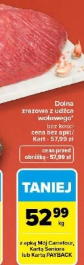 Dolna zrazowa z udźca wołowego bez kości