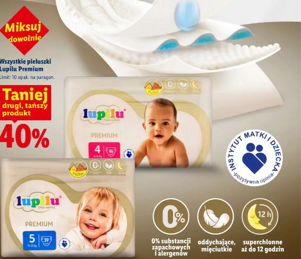Wszystkie pieluszki Lupilu Premium
