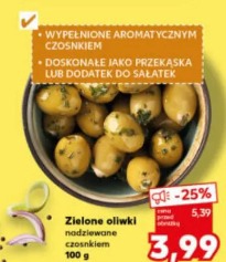 Zielone oliwki nadziewane czosnkiem