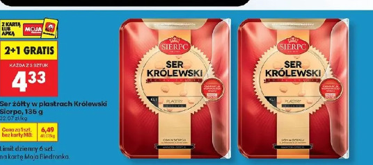 Ser żółty w plastrach Królewski Sierpc