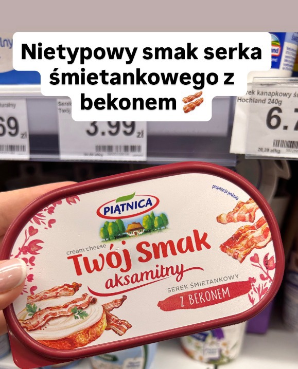 Piatnica Twój Smak aksamitny serek śmietankowy z bekonem