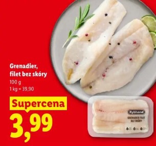 Grenadier, filet bez skóry