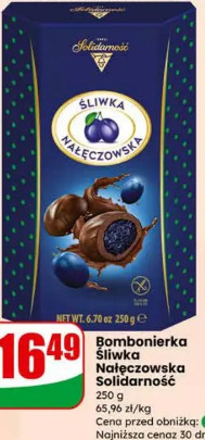 Bombonierka Śliwka Nałęczowska Solidarność