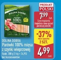 Dolina Dobra Parówki 100% mięsa z szynki wieprzowej