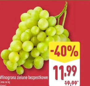 Winogrono zielone bezpestkowe