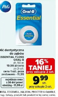 Nić dentystyczna do zębów ESSENTIAL FLOSS ORAL-B