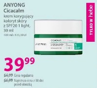 Anyong Cicacalm krem korygujący koloryt skóry z SPF20 i light