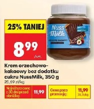 Krem orzechowo-kakaowy bez dodatku cukru NussMilk