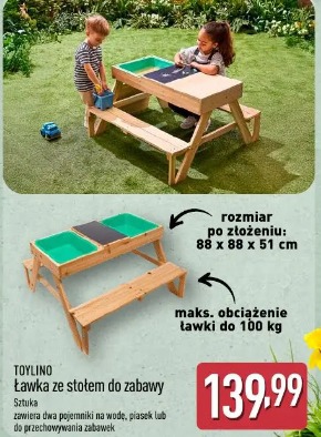 Toylino Ławka ze stołem do zabawy