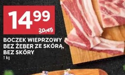 Boczek wieprzowy bez żeber ze skórą, bez skóry