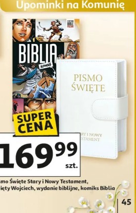 Pismo Święte Stary i Nowy Testament, Święty Wojciech, wydanie biblijne, komiks Biblia