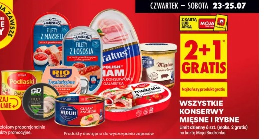 Wszystkie konserwy mięsne i rybne