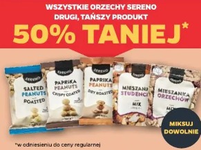Wszystkie orzechy Serano drugi, tańszy produkt 50% taniej