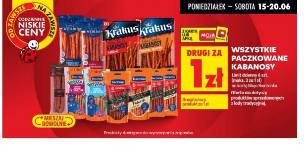 Wszystkie paczkowane kabanosy