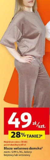 Bluza welurowa damska