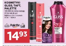Gliss, Taft, Palette kosmetyki