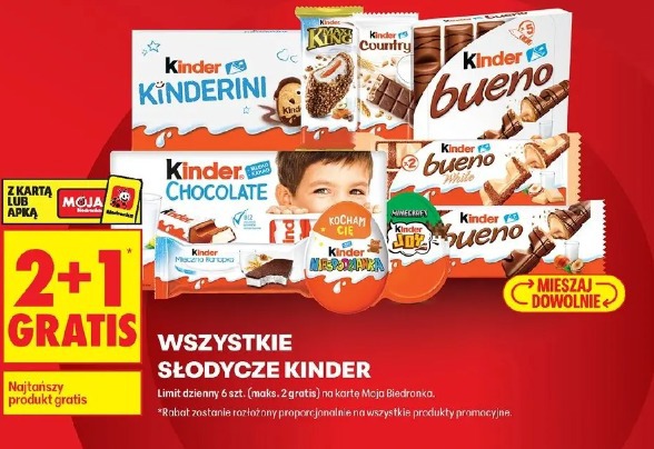 Wszystkie słodycze Kinder