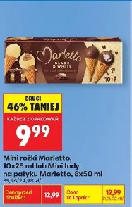 Mini rożki Marletto, 10x25 ml lub Mini lody na patyku Marletto, 8x50 ml