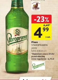 Piwo Staropramen jasne