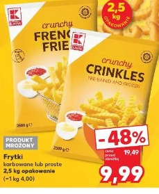 Frytki karbowane lub proste