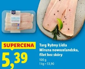 Targ Rybny Lidla Miruna nowozelandzka, filet bez skóry
