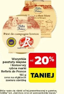 Wszystkie pasztety mięsne i konserwy rybne marki Reflets de France