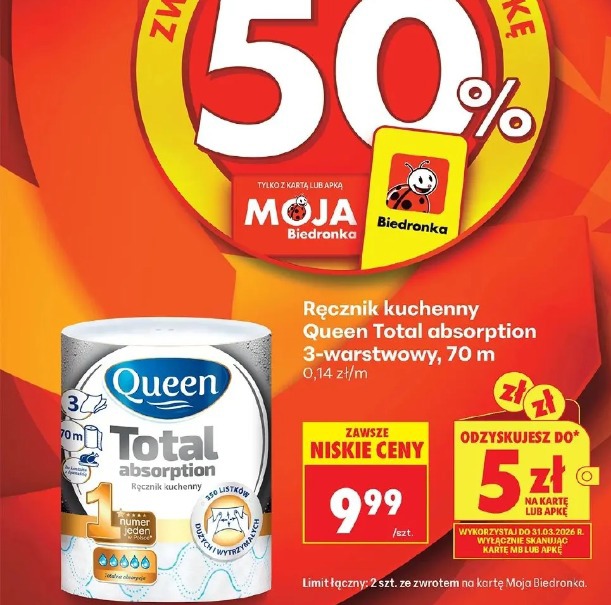 Ręcznik kuchenny Queen Total absorption