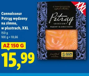 Connoisseur Pstrąg wędzony na zimno w plastrach XXL