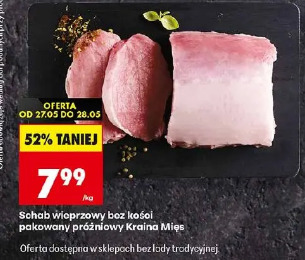 Schab wieprzowy bez kości pakowany próżniowo Kraina Mięs