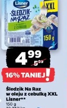 Śledzik Na Raz w oleju z cebulką XXL Lisner
