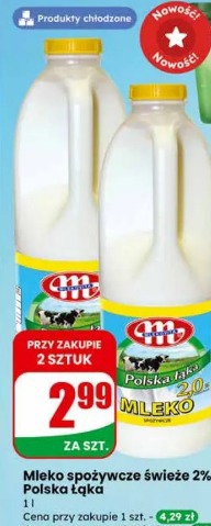 Mleko spożywcze świeże 2% Polska łąka