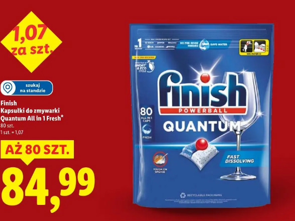 Finish Kapsułki do zmywarki Quantum All in 1 Fresh