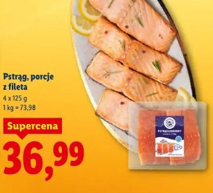 Pstrąg, porcje z fileta