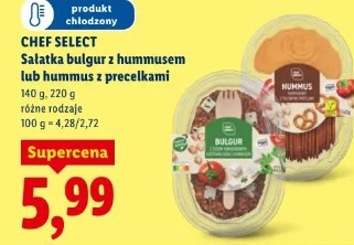 Chef Select Sałatka bulgur z hummusem lub hummus z precelkami
