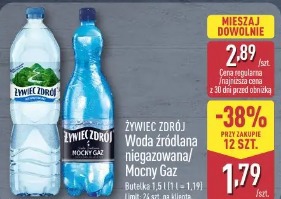 Żywiec Zdrój Woda źródlana niegazowana/Mocny Gaz