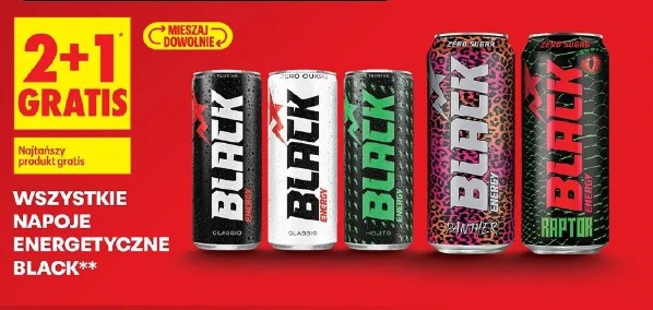 Wszystkie napoje energetyczne Black