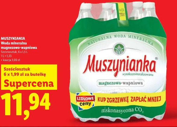 Muszynianka Woda mineralna magnezowo-wapniowa