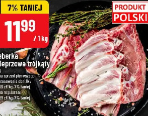 Żeberka wieprzowe trójkąty