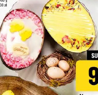 Mazurek jajeczko różowe i żółte ZPC Lazur