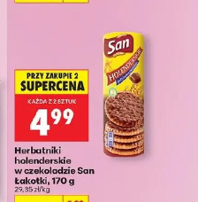 Herbatniki holenderskie w czekoladzie San Łakotki