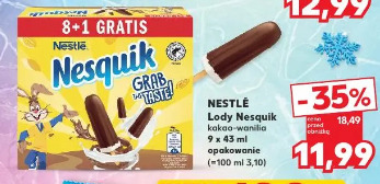 Nestle Lody Nesquik kakao-wanilia