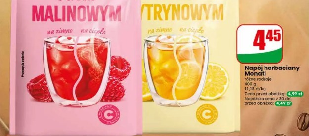 Monati napój herbaciany instant o smaku cytrynowym