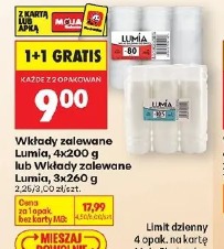 Wkłady zalewane Lumia, 4x200 g lub Wkłady zalewane Lumia, 3x260 g
