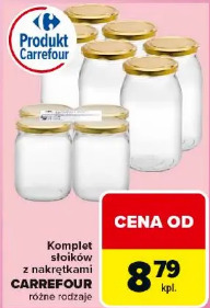 Komplet słoików z nakrętkami Carrefour