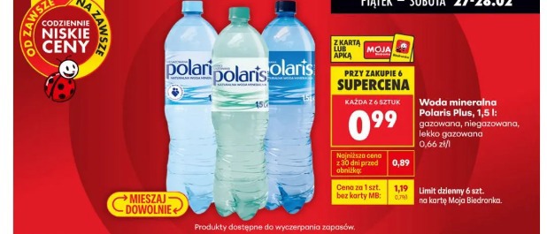 Woda mineralna Polaris Plus